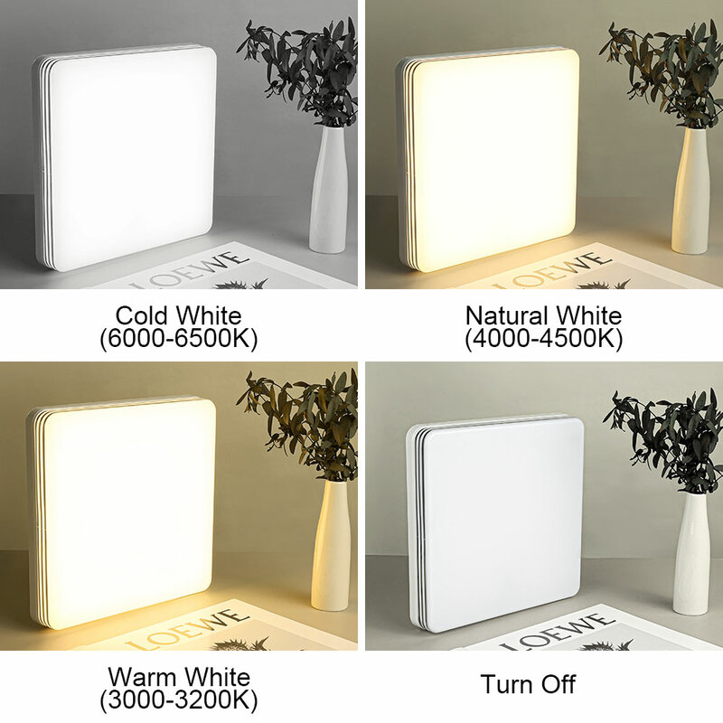 Modern Ceiling Lamp Square Led Ceiling Panel Fixtures Bedroom Lighting 48W 36W 24W 18W Indoor Aisle Lights for Kitchen Lighting