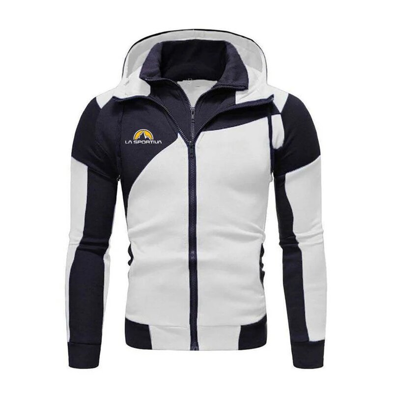 2024 Wiosenna i jesienna męska bluza z kapturem La Sportiva Logo z nadrukiem, popularny sweter z kapturem i zamkiem błyskawicznym, wygodny płaszcz