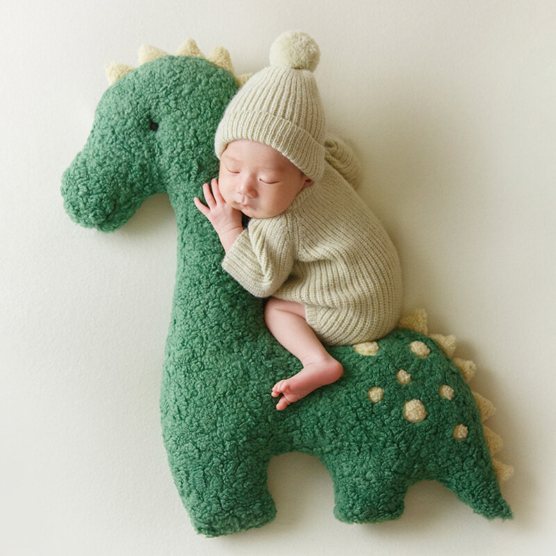 Dinosaur Travesseiro para Bebê Recém-nascido, Fotografia Adereços, Creative Soft Doll, Shooting Studio Acessórios, Menina e Menino