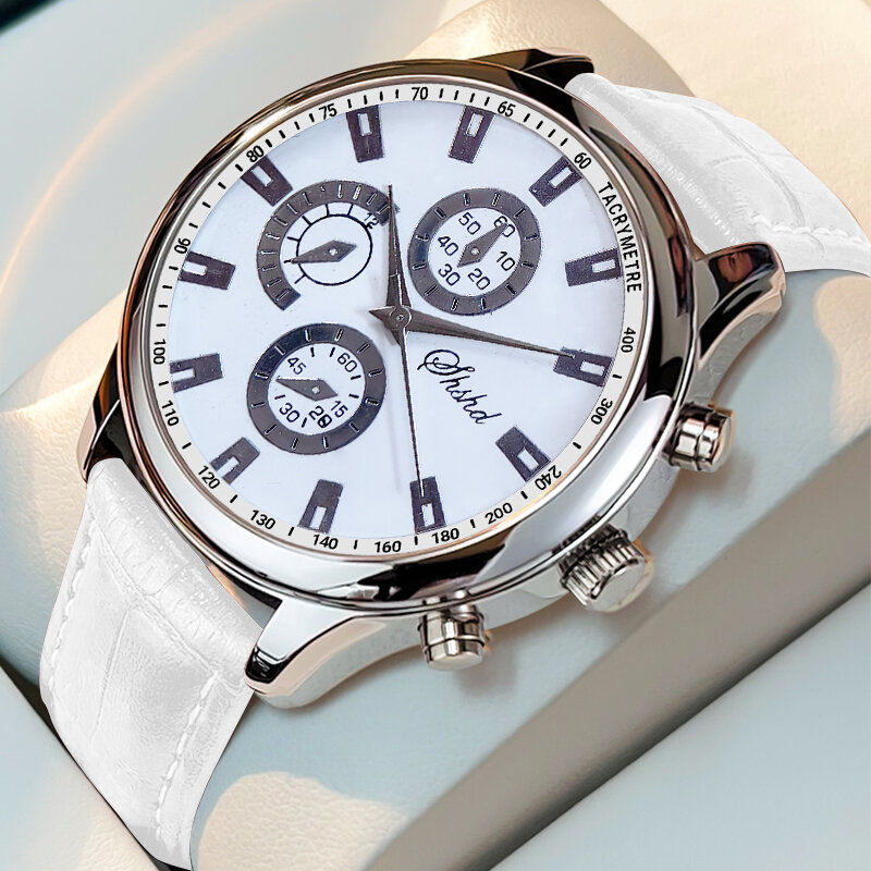Wokai นาฬิกาควอทซ์สำหรับนักธุรกิจ2023ใหม่นาฬิกาควอตซ์นาฬิกาสำหรับผู้ชายสายคาดลำลอง