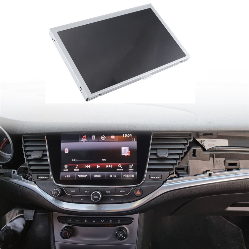 8นิ้วจอแสดงผล LCD LQ080Y5DZ10 LQ080Y5DZ06หน้าจอสำหรับ Opel Astra K Car DVD นำทาง GPS