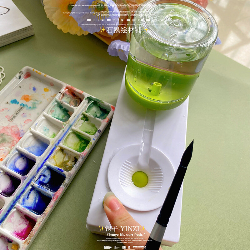 Watercolorist-cepillo de baño pequeño para estudiantes de arte y manicura, limpieza de pintura china, lavado de bolígrafo feliz