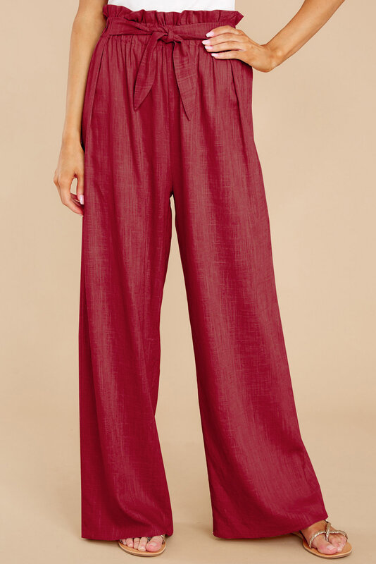 Pantalones largos de lino y algodón para mujer, pantalón holgado informal de talla grande, color sólido, a la moda, Otoño e Invierno