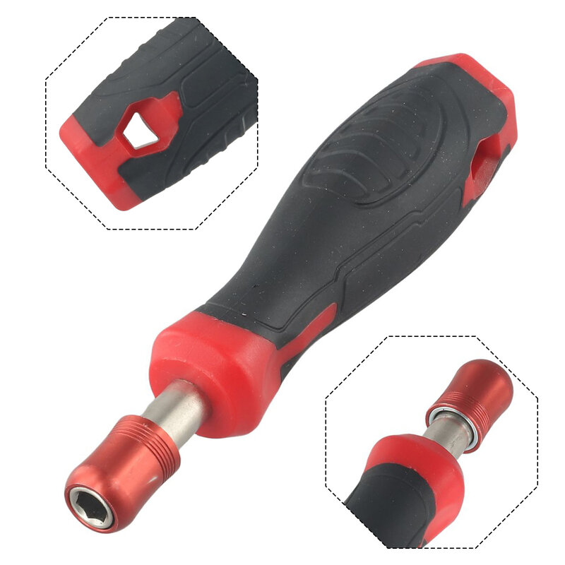 6.35mm Hex Self-locking Adapter Screwdriver Handle Screwdriver Bit Holder 5Inch Screwdriver Bit Holder Socket Wrench Tools