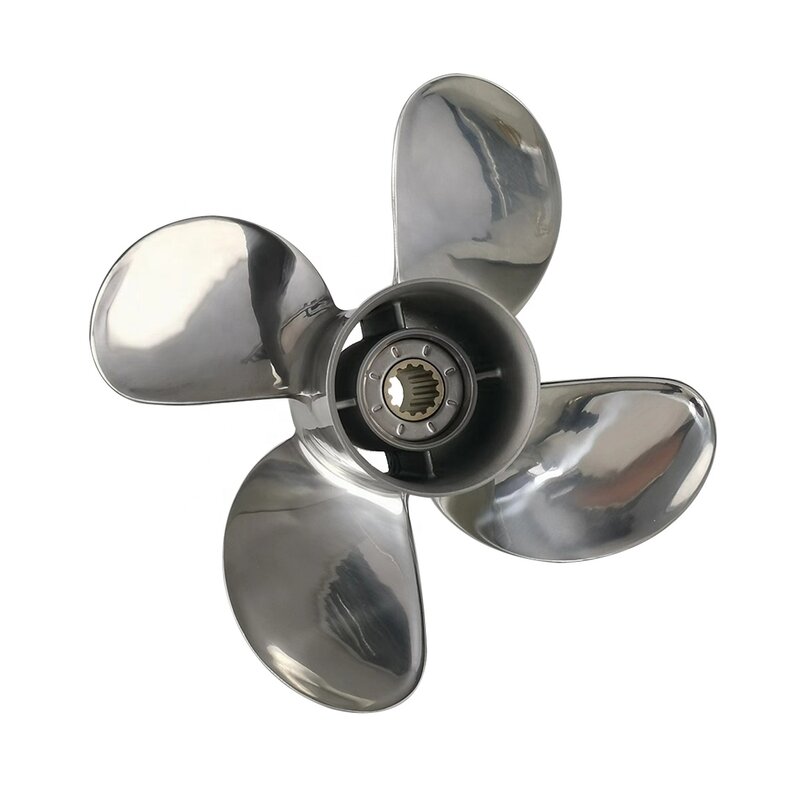 4-blade 11 5/8''x11'' STAINLESS STEEL 35-60 HP Marine Propeller For H Outboard Engine