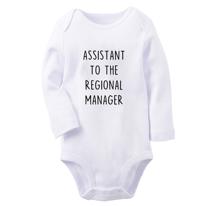 Assistant to the Assistant Regional Manager Fun Graphic Baby Bodysuit Cute Boy Girl Rompers Infant Long Sleeves Jumpsuit Clothes