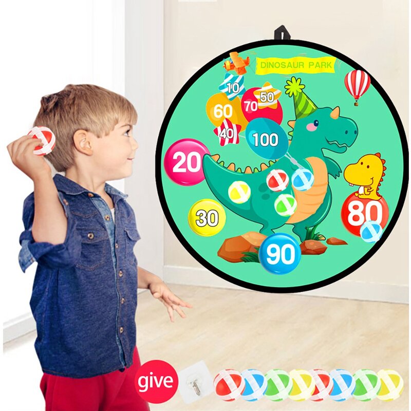 Toy Sports Double Sided Dart Board for Kids Target Throw Ball Game for Boys Girls Teen Gifts Christmas Birthday Gifts A