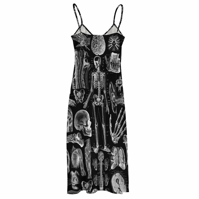 エレガントなノースリーブのサマードレス,女性のためのエレガントなデザイン