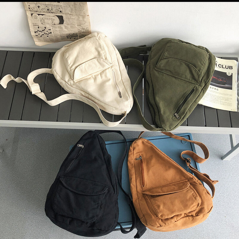 موضة جديدة حقيبة نسائية ملونة عالية الجودة للسيدات حقيبة الصدر للجنسين قماش حقيبة كروسبودي موليتي جيب يجب أن يكون غير رسمي