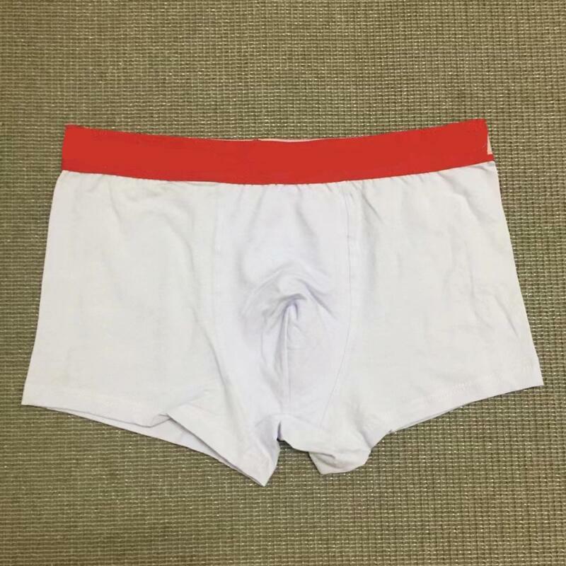 VIP-033- M-XXL Size Letter Print Men's Underwear Elastic Belt Boyshort Soild Color Boxer Briefs Loose Male Underpants