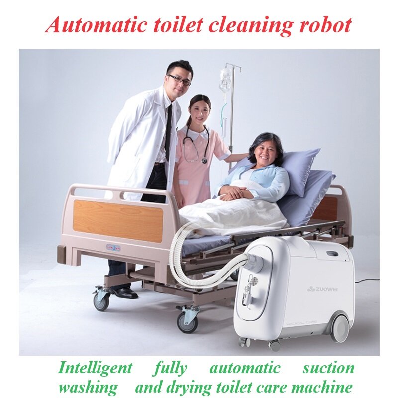 Intelligent toilet care machine with automatic suction flushing and drying