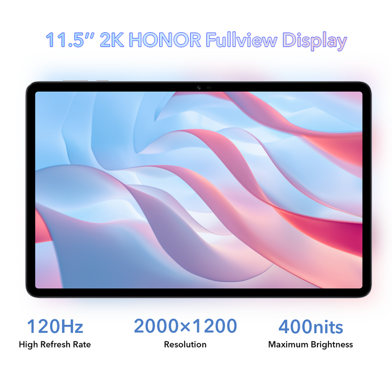 Versi Global HONOR Pad X9 Tablet 11.5 inci, 2K 120Hz Display 128GB penyimpanan besar octa-core Snapdragon 685 ultra-tipis