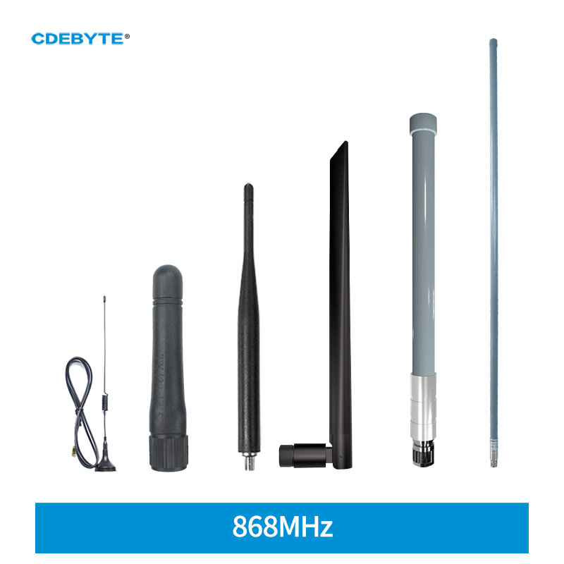 CDEBYTE-antena de fibra de vidrio, accesorio de goma con ventosa, impermeable, macho N, LoRaWan, 2-8dBi, 868MHz