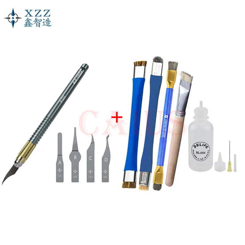 XZZ D004 cuchillo de eliminación de pegamento de hoja afilada para teléfono, placa base IC, desmontaje de Chip, reparación de capas de placa base