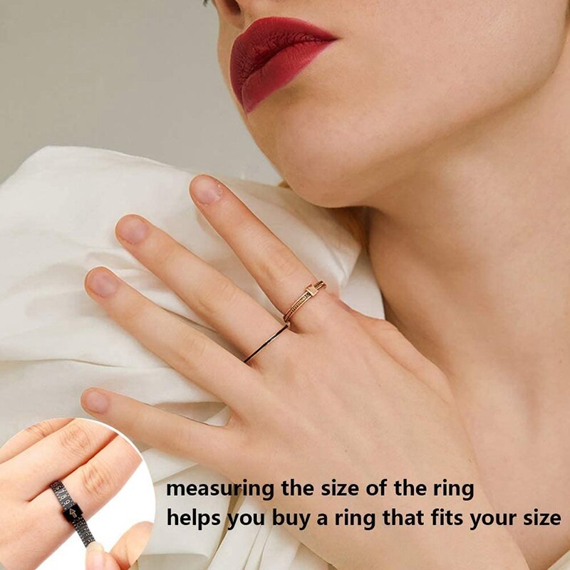 Ringgröße Werkzeugs atz Finger größe Messwerk zeug mit Juwelen poliert uch