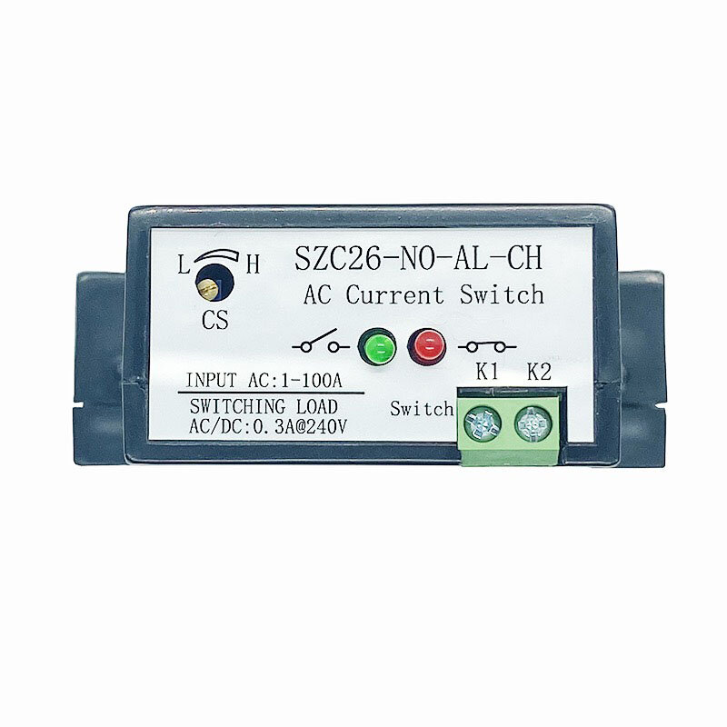 SZC26-NO-AL-CH   AC current induction switch AC0-100A self -power  alarm output PLC control normal opened current control switch