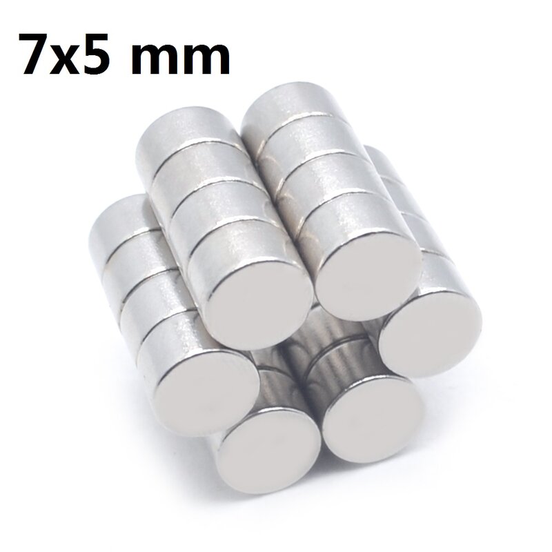 1/5/10/20/50/10000Pcs 7x5 Neodymium Magnet 7mm x 5mm N35 NdFeB Round Super Powerful Strong Permanent Magnetic imanes Disc 7*5