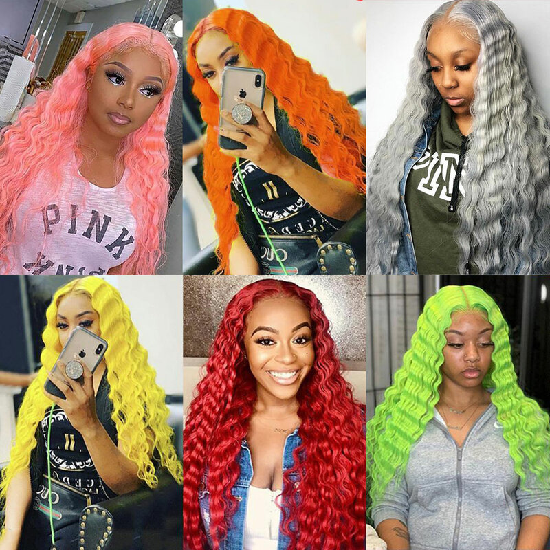 13x6 Blonde 613 Hd Transparent Lace Front Human Hair Wigs Deep Wave Pre Plucked Brazilian 13x4 Curly Lace Frontal Wig For Women