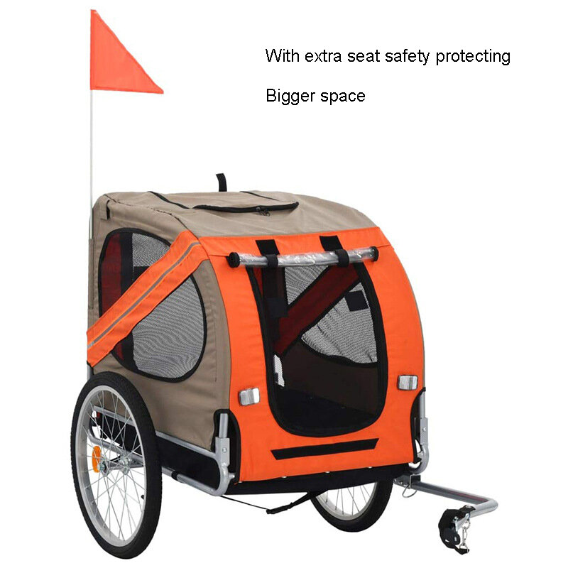 Large Pets Stroller Bicycle Trailer Cat And Dog Garden Cart Fold Outdoors Ride Travel Trailer Dogs Accessories Pet Items