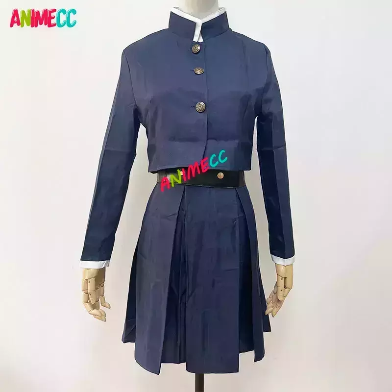 ANIMECC-conjunto completo de disfraz de Kugisaki Nobara para mujer, calcetines de bolsillo y tatuaje, uniforme de Anime para Halloween, S-3XL