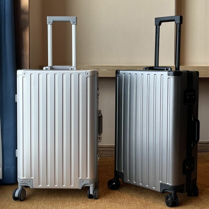 All-aluminum-magnesium alloy trolley suitcase, spinner wheel, aluminum alloy suitcase, metal box, password boarding suitcase