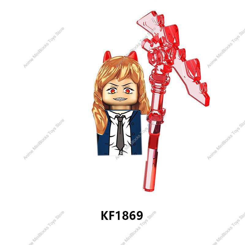 KF6180 Chainsaw Man Anime Denji Pochita Power Electric Times Beam Tolka Angel Building Blocks Mini-Figures Kids Toys KT1067