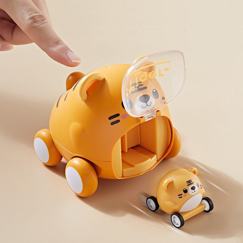 Brinquedos para crianças bonito animal de estimação ejeção inércia bebê novo e estranho ejeção carro brinquedos do bebê meninos menina presente