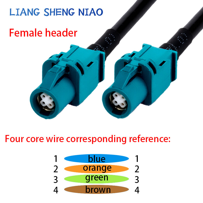 BEVOTOP kabel HSD kawat USB dan kabel FAKRA Z HSD LVDS pengumpan pria dan wanita 4-pin 4-core kabel cocok untuk mercedes-benz, BMW,