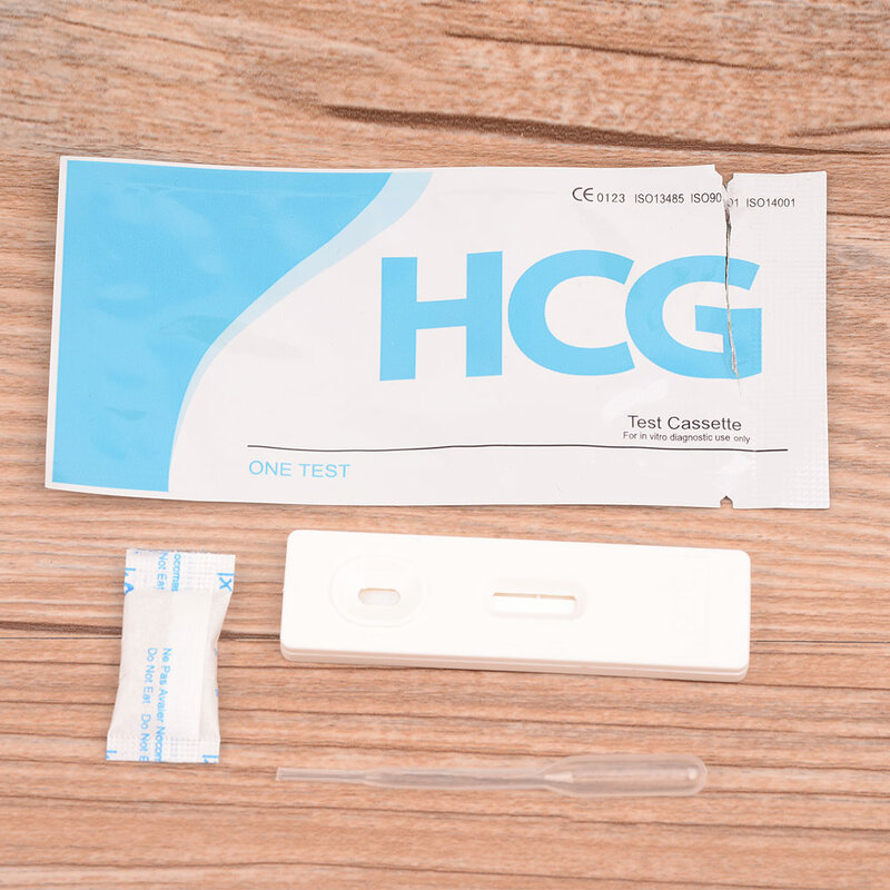 10 buah strip uji HCG kehamilan awal wanita lebih dari 99% kit pengukur urin hasil cepat tes kesuburan pengujian diri akurat cepat