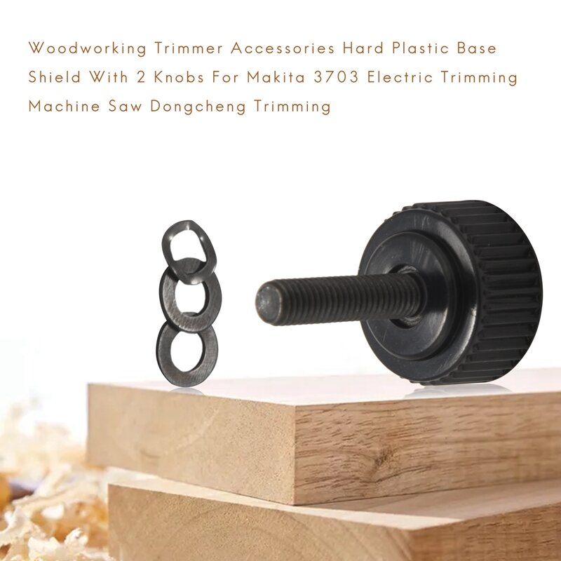 New Woodworking Trimmer Accessories Hard Plastic Base Shield With 2 Knobs For Makita 3703 Electric Trimming Machine Saw Dongchen