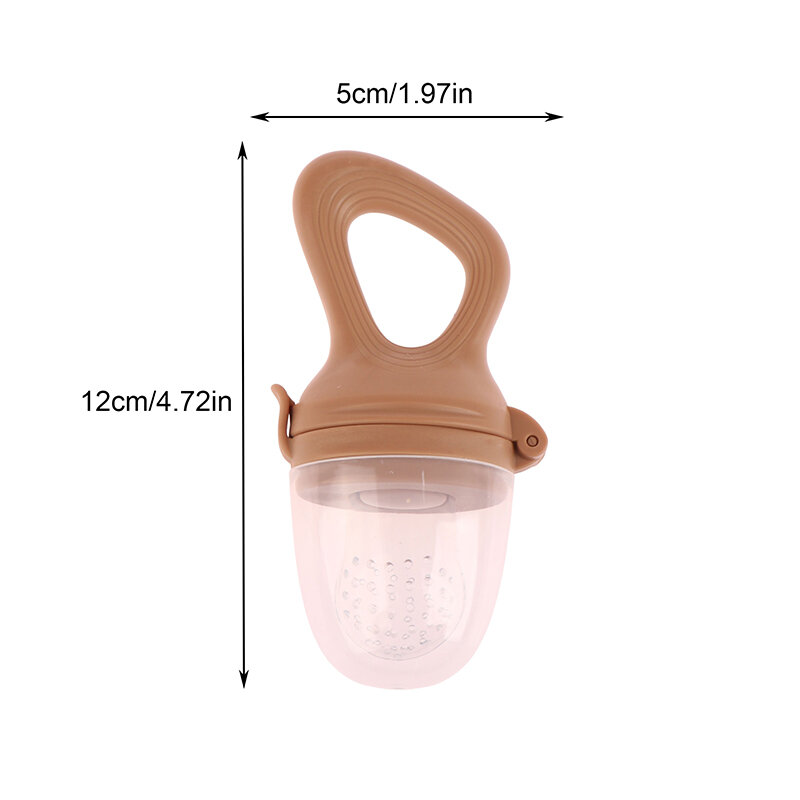1Pc Silicone Baby Fruit Feeder with Cover Baby Nipple Fresh Food Supplement Soother Nibbler Feeding Teething Pacifier