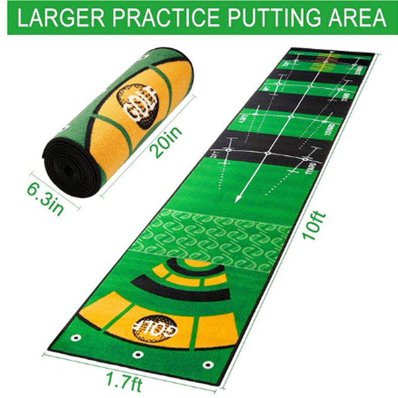 Golf Carpet Putting Mat Indoor Office Golf Mat Perfect Aiming And Speed Control Training Improve Putting Skills For All Golfers