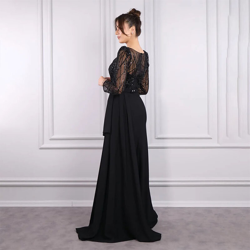 2024 New Formal Occasion Dresses Elegant Mermaid Prom Dress Women's Sequin Beaded Party Evening Gown Floor Length