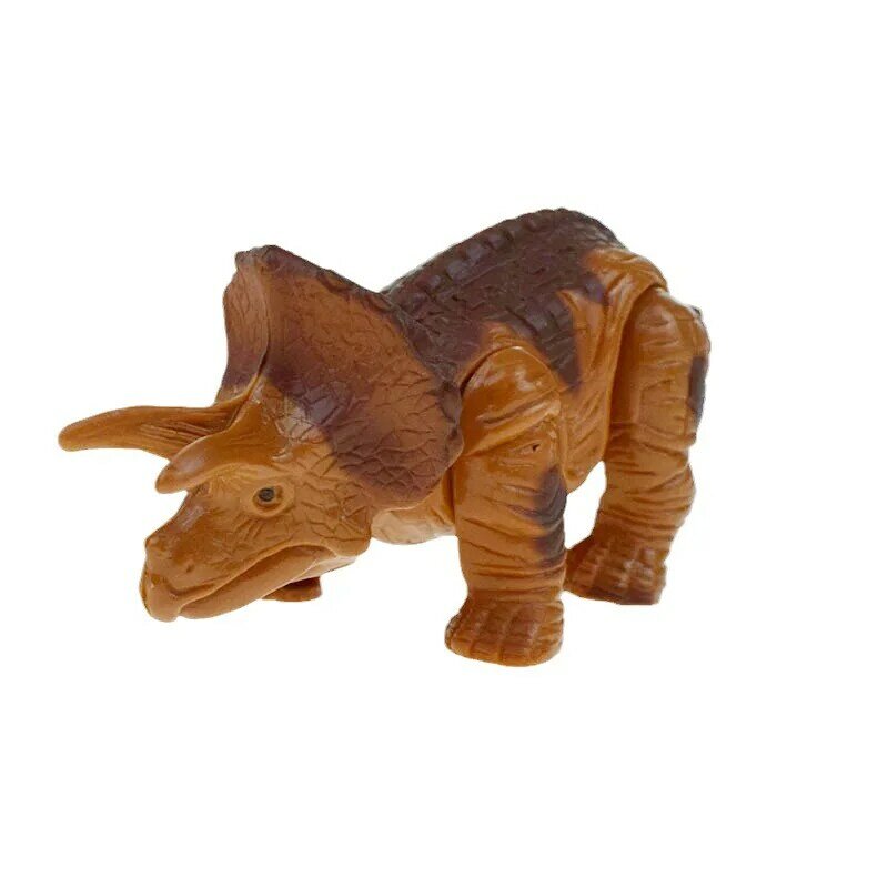Children Wind Up Clockwork Toy Simulation Triceratops Toy Bouncing Big Dinosaurs On The Chain Can Run The Toy Children Gifts