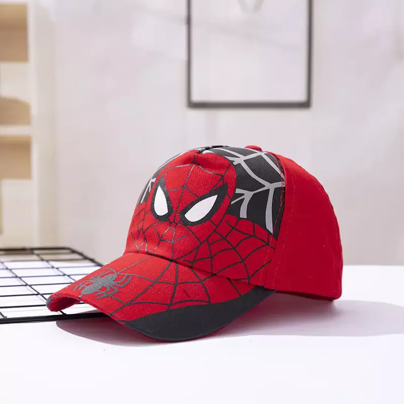 Gorra de béisbol de Spiderman para niños, sombrero de Hip Hop, Snapback, visera al aire libre, sombreros de playa para niños de 2 a 8 años