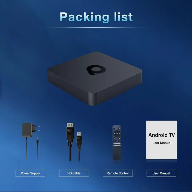 Woopker 스마트 TV 셋톱 박스, 안드로이드 10, 올위너 H313, 구글 보이스 듀얼 지원, 2GB, 16GB, 2G, 8G, 와이파이, BT, 4K, ATV Q1