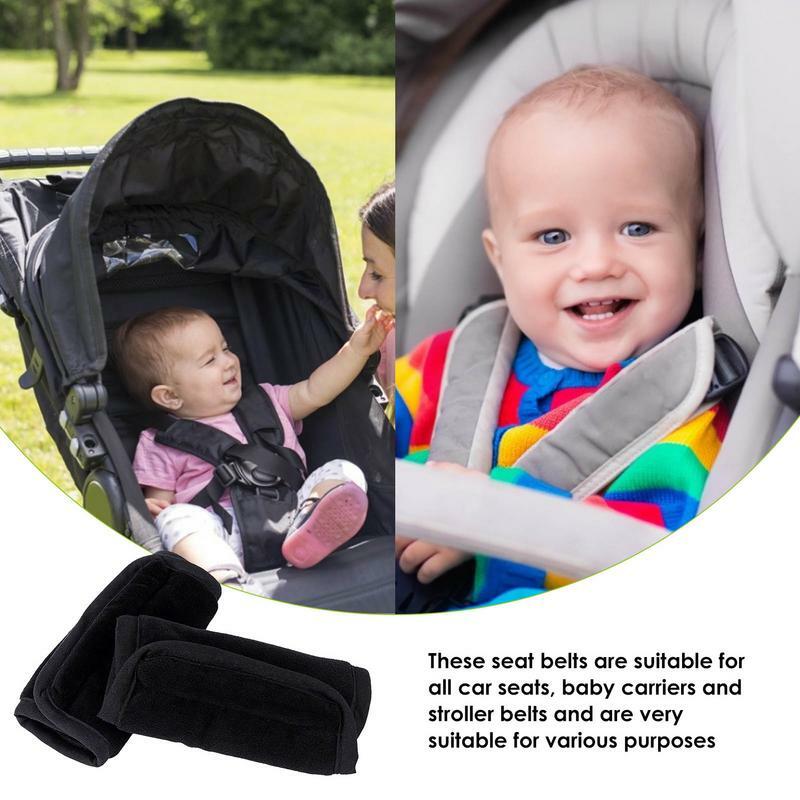 2 pezzi passeggino per bambini cintura di sicurezza imbottiture per le spalle coprisedili per auto protezione per cinture di sicurezza per auto morbide versatili per bambini