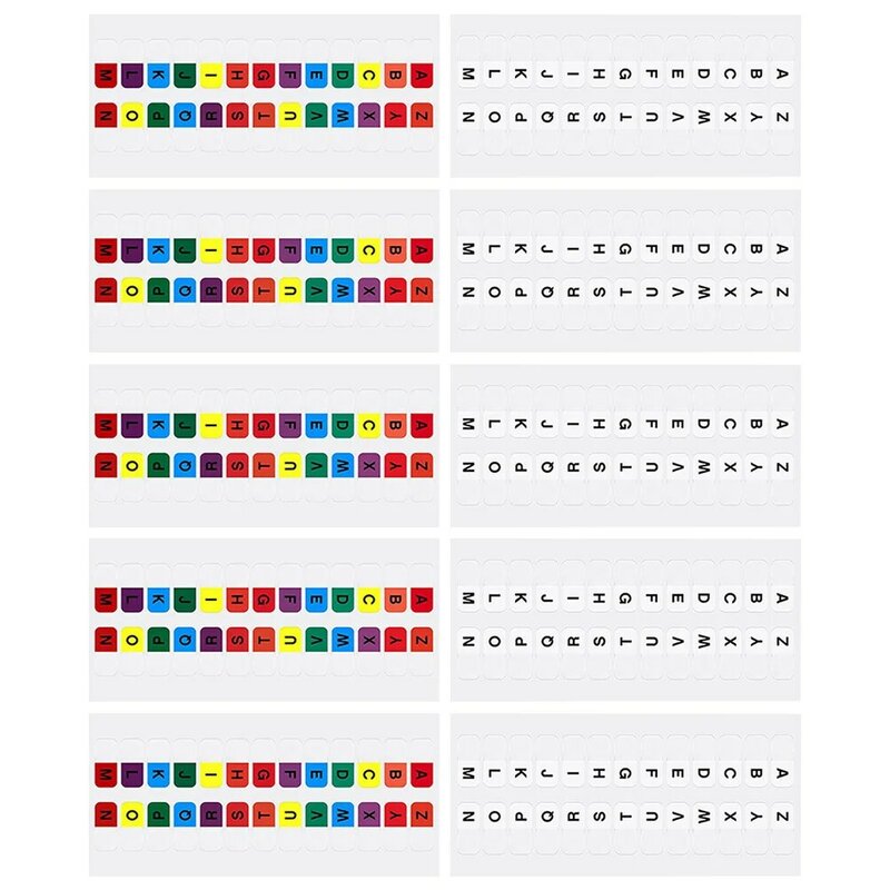 30 arkuszy lepkich tagów stron w notatniku z alfabetem samoprzylepne znaczniki stron zakładki alfabet