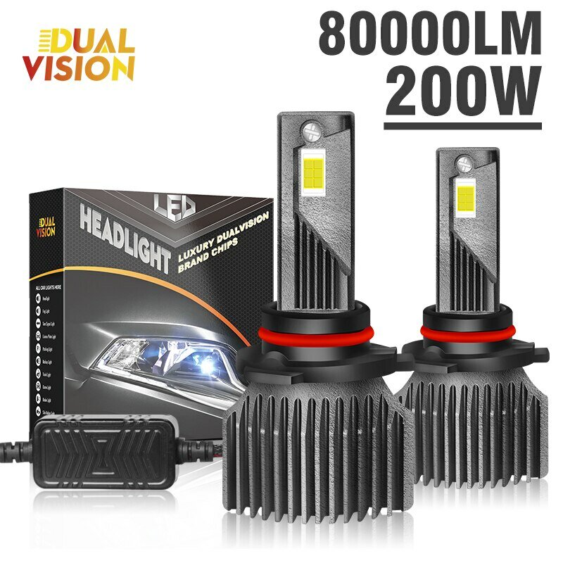 H7 LED Canbus Headlight 80000LM CSP Chip LED H4 H1 H11 9005 9006 HB3 HB4 9012 HIR2 200W 6000K PTF Ice Bulb Turbo Fog Light 12V