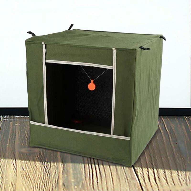 Caja de lona gruesa para práctica de tirachinas, accesorio silencioso plegable para acampar
