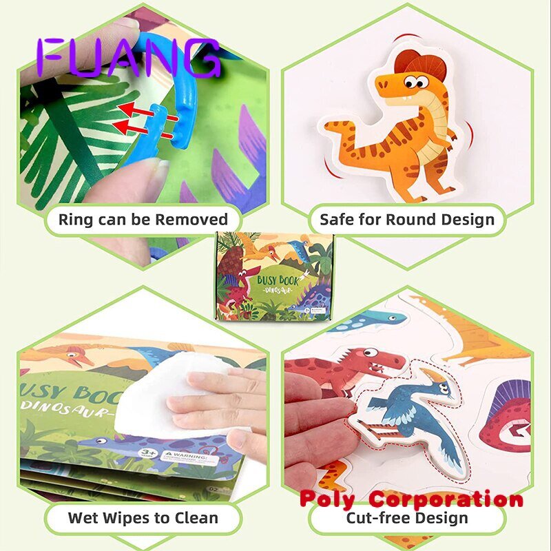 Criança Bebê Busy Book Kids Early Learning Educação DIY Sticker Quiet Book Children Christmas Gift