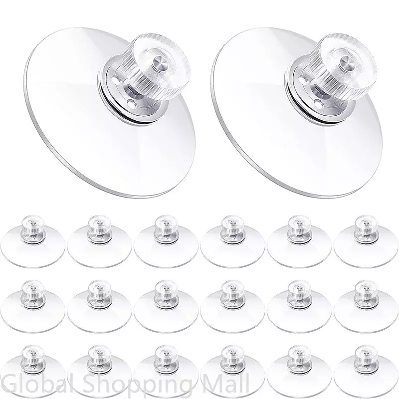 5/10Pcs Suction Cup Plastic Suction Pads 25/32/41/53mm Clear PVC Sucker Pad Strong Adhesive Suction Holder with Screw Nut Hook