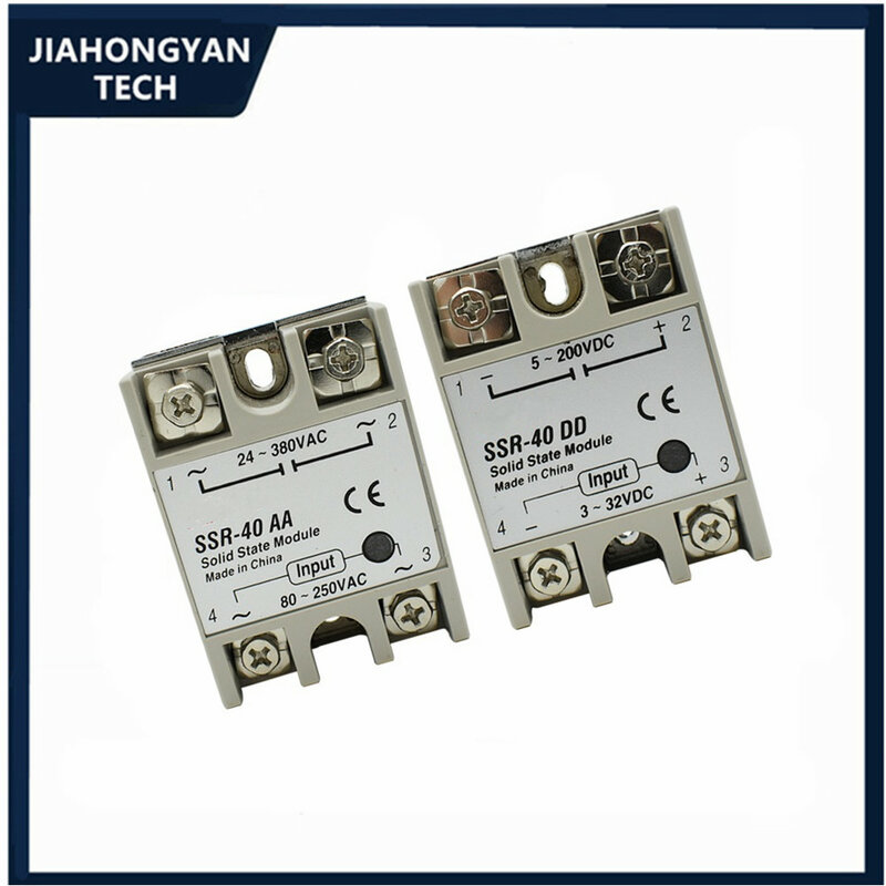 SSR-25DA SSR-40AA SSR-40DD SSR-40DA  10A 25A 40A 60A 80A 100A DA DD AA Solid State Relay Module for PID Temperature Control