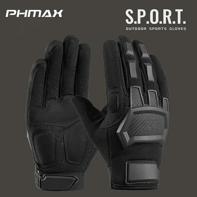 PHMAX-guantes tácticos para exteriores, manoplas de esquí cálidas a prueba de viento e impermeables para pantalla táctil, forro polar antideslizante para Ciclismo de Invierno