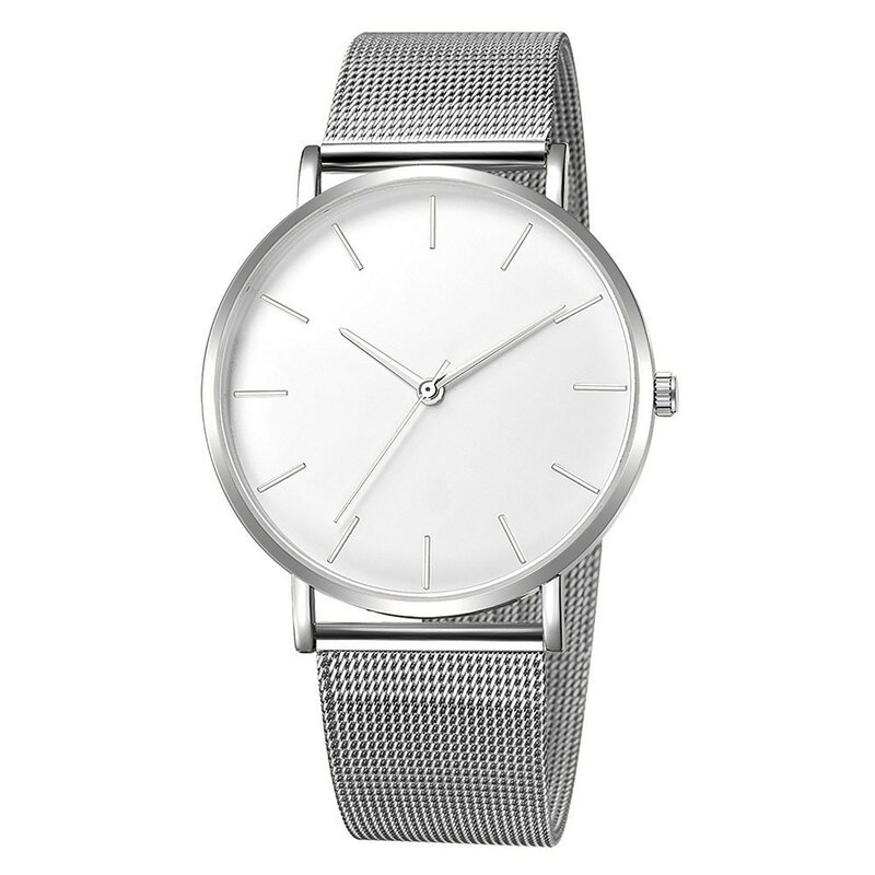Relógio de pulso de liga de aço masculino, quartzo simples com todas as partidas, relógio diário de negócios, moda casual, requintado