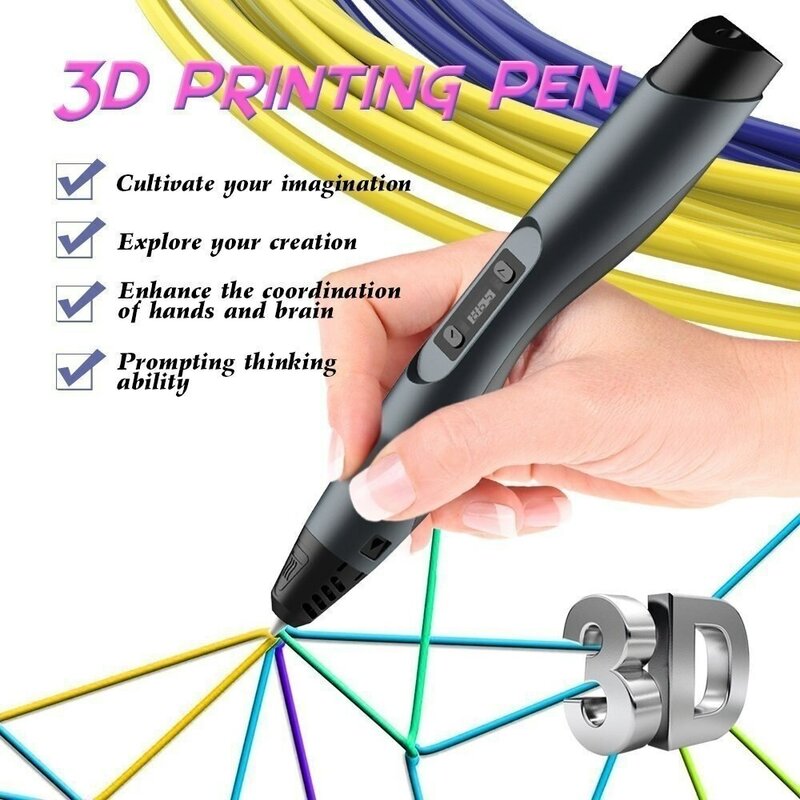 SUNLU 3D 프린팅 펜, SL300 플러스, LCD 스크린 페인팅, PCL, PLA, ABS 필라멘트, 창의적인 도구, 다채로운 3D 펜, 어린이 선물