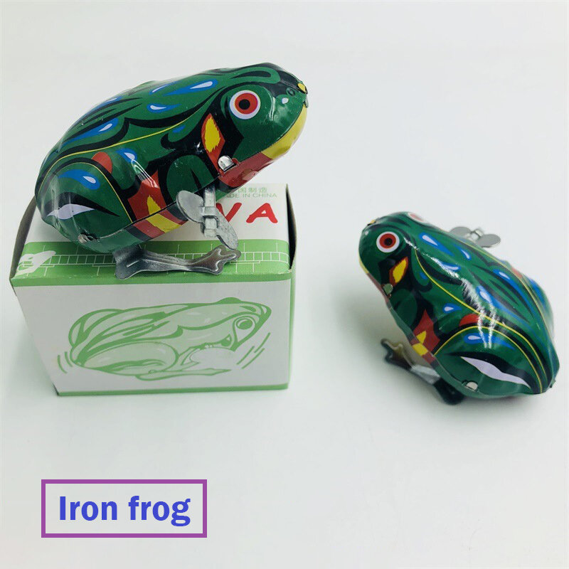 Giocattolo a orologeria giocattoli divertenti per bambini catena Iron Jumping Frog Cock Mouse Rabbit Puzzle apprendimento educazione regalo per bambini per bambino bambino