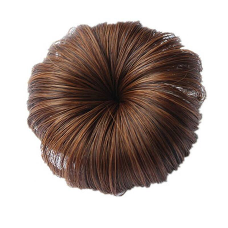 Hair Bun Extension Curly Wavy Hairpiece Natural Wig Hair Clips Kids Girls Messy Donut Chignons Fake Hair Tie Pieces Ponytail