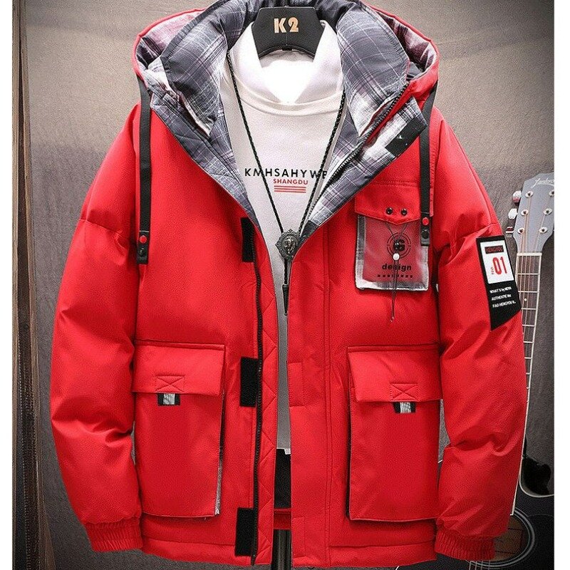 2023 New Autumn Winter Men Thickened Extremely Cold Cotton-Padded Coat Baggy Coat Workwear Student  Jacket Trendy Brand