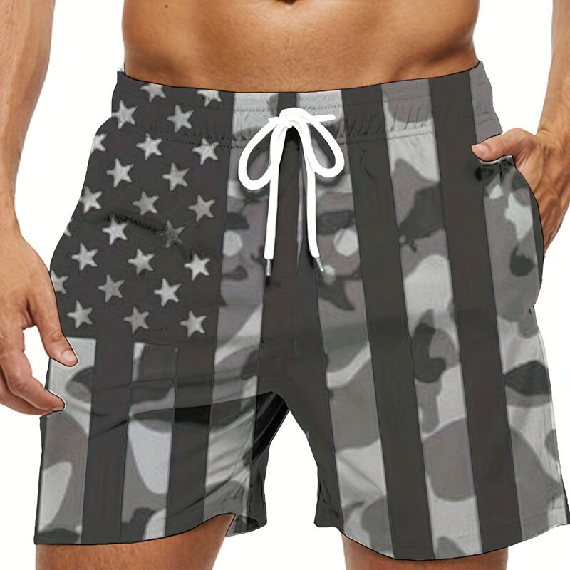 Klassische USA Irland Nation Flagge kurze Hosen für Männer 3D-Druck Hawaii Badehose Sommer coole Straße Surfen Strand Shorts